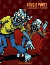Zombie Party Coloring Book For Kids