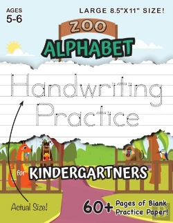 Bertrand.pt - Zoo Alphabet Handwriting Practice For Kindergartners (Large 8.5x11 Size!)