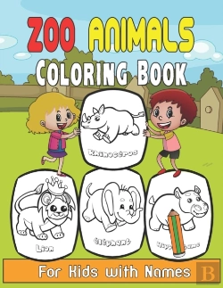 Bertrand.pt - Zoo Animals Coloring Book For Kids With Names