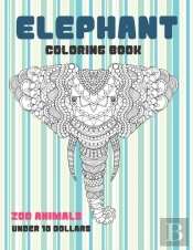 Zoo Animals Coloring Book - Under 10 Dollars - Elephant