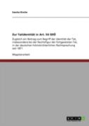 Zur Tatidentitat In Art. 54 Sdu