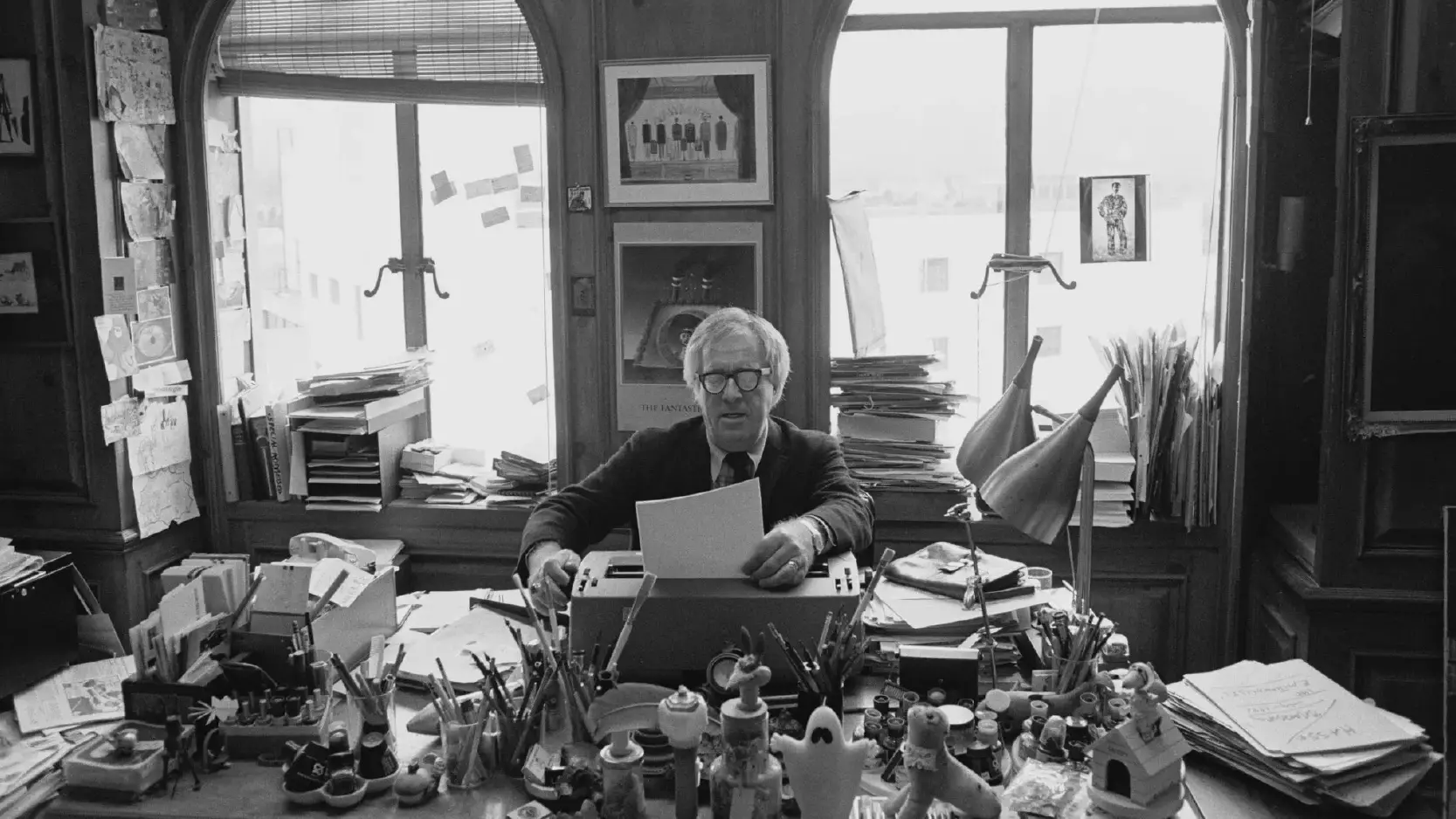 Ray Bradbury, 1980. Fotografia por Michael Montfort (Michael Ochs Archives)