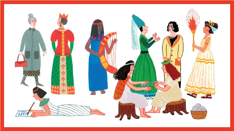 'As Mulheres ao Longo da História', ilustrações de Joanna Czaplewska